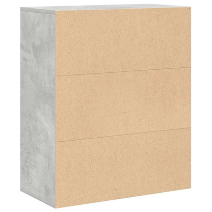 vidaXL Book Cabinet Concrete Grey 60x30x71.5 cm Engineered Wood 6