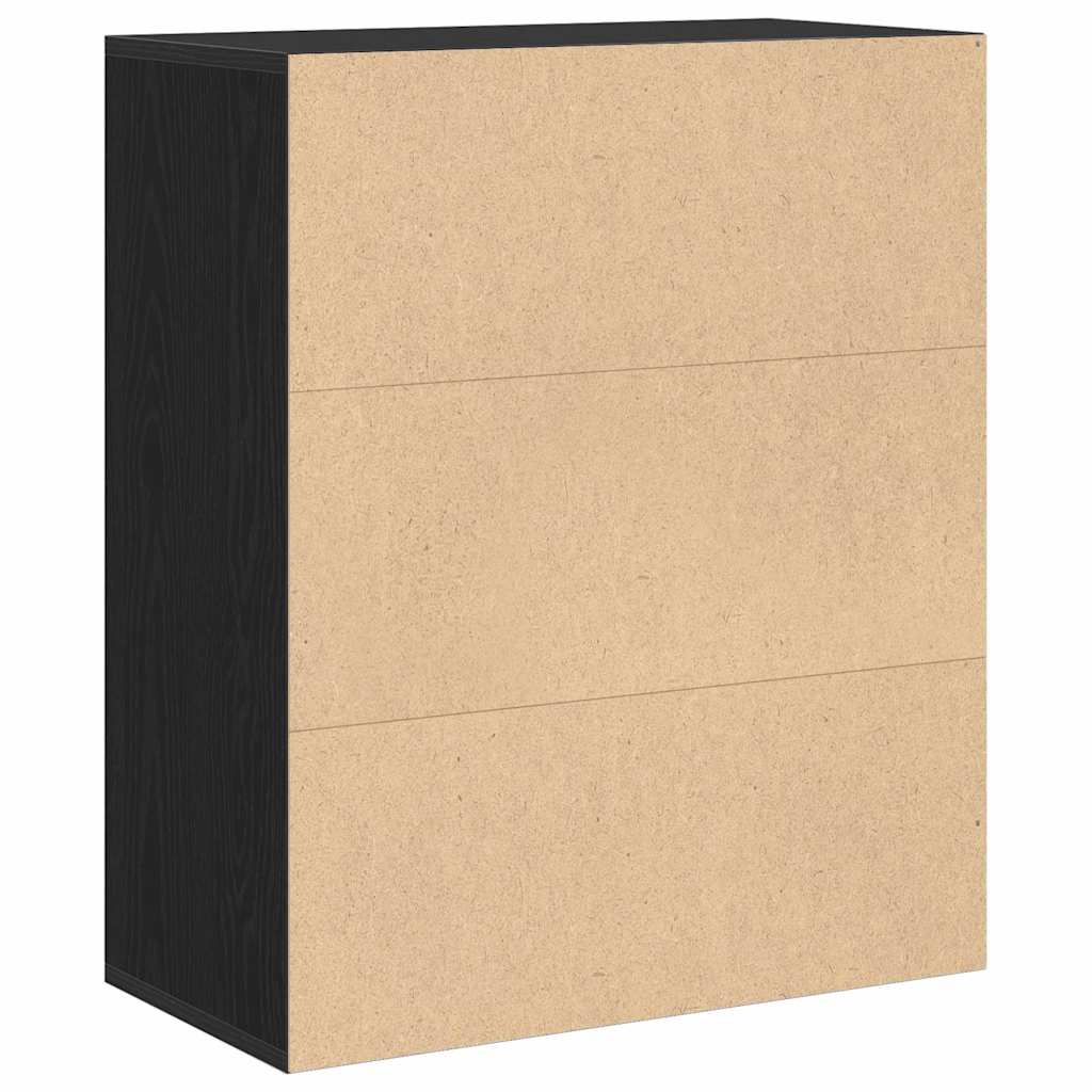 vidaXL Book Cabinet Black 60x30x71.5 cm Engineered Wood 6