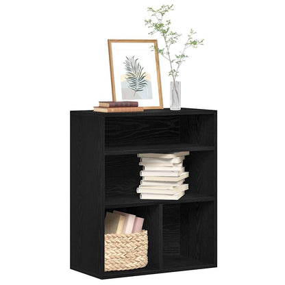 vidaXL Book Cabinet Black 60x30x71.5 cm Engineered Wood 1