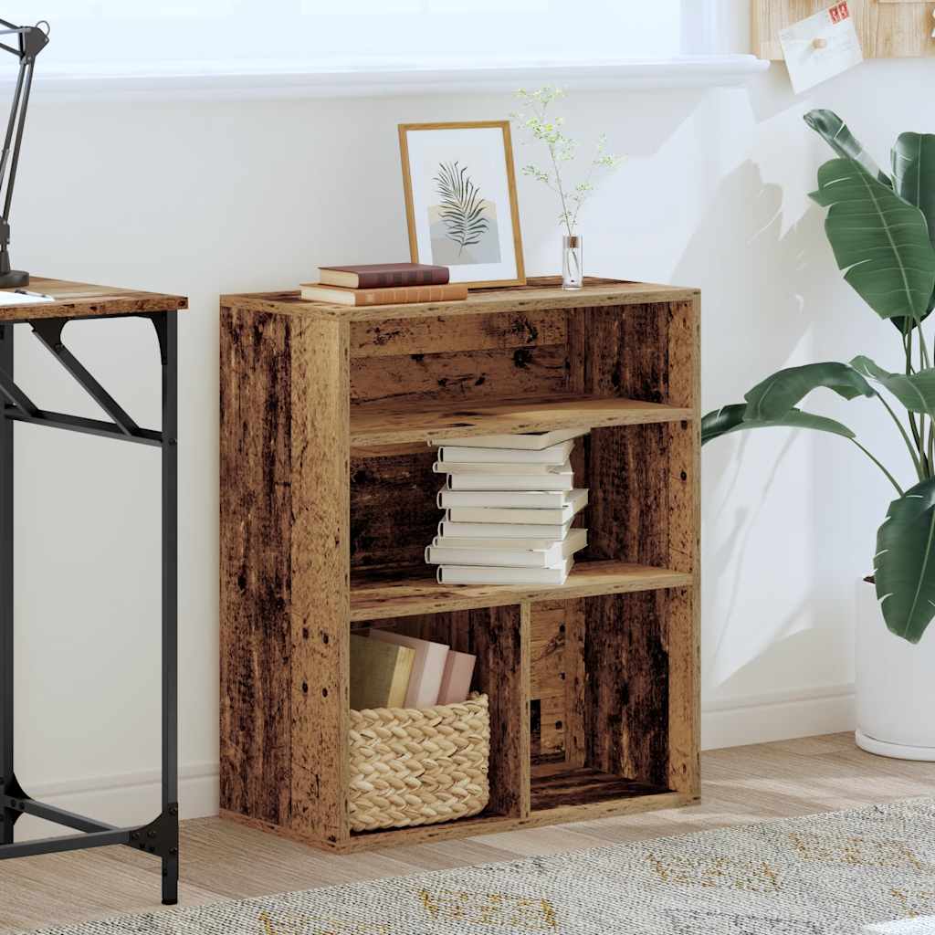 vidaXL Book Cabinet Old Wood 60x30x71.5 cm Engineered Wood 3