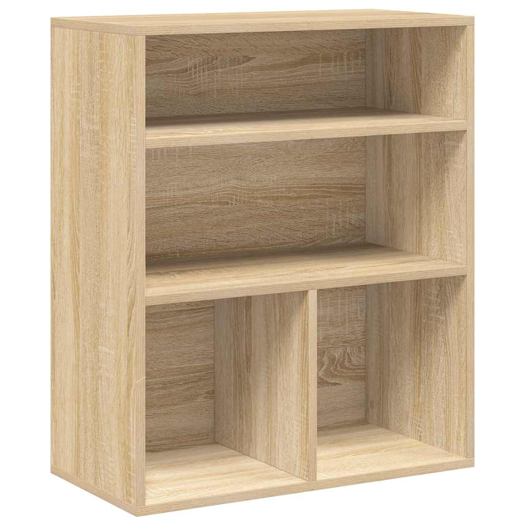 vidaXL Book Cabinet Sonoma Oak 60x30x71.5 cm Engineered Wood 2