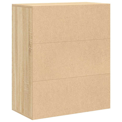 vidaXL Book Cabinet Sonoma Oak 60x30x71.5 cm Engineered Wood 6