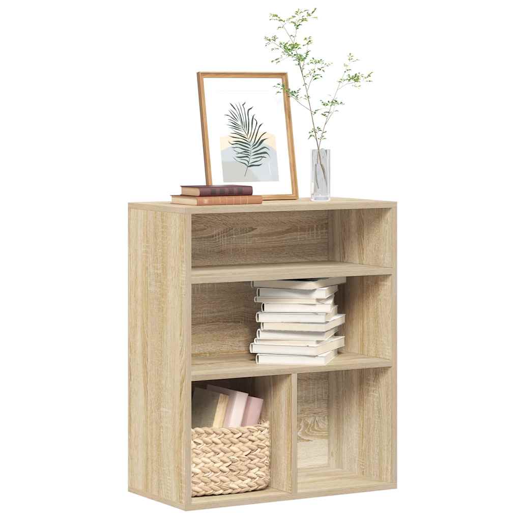 vidaXL Book Cabinet Sonoma Oak 60x30x71.5 cm Engineered Wood 1