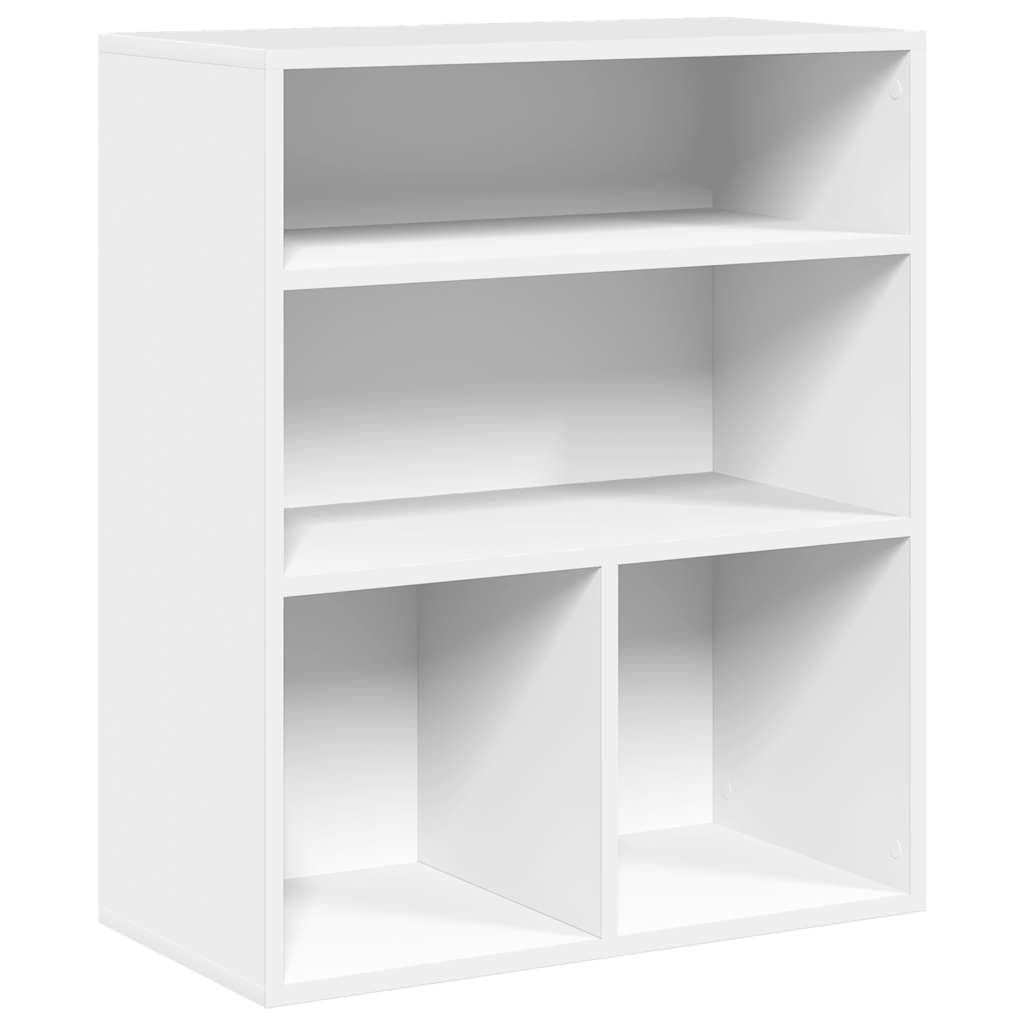 vidaXL Book Cabinet White 60x30x71.5 cm Engineered Wood 2