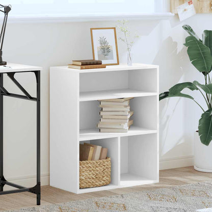 vidaXL Book Cabinet White 60x30x71.5 cm Engineered Wood 3
