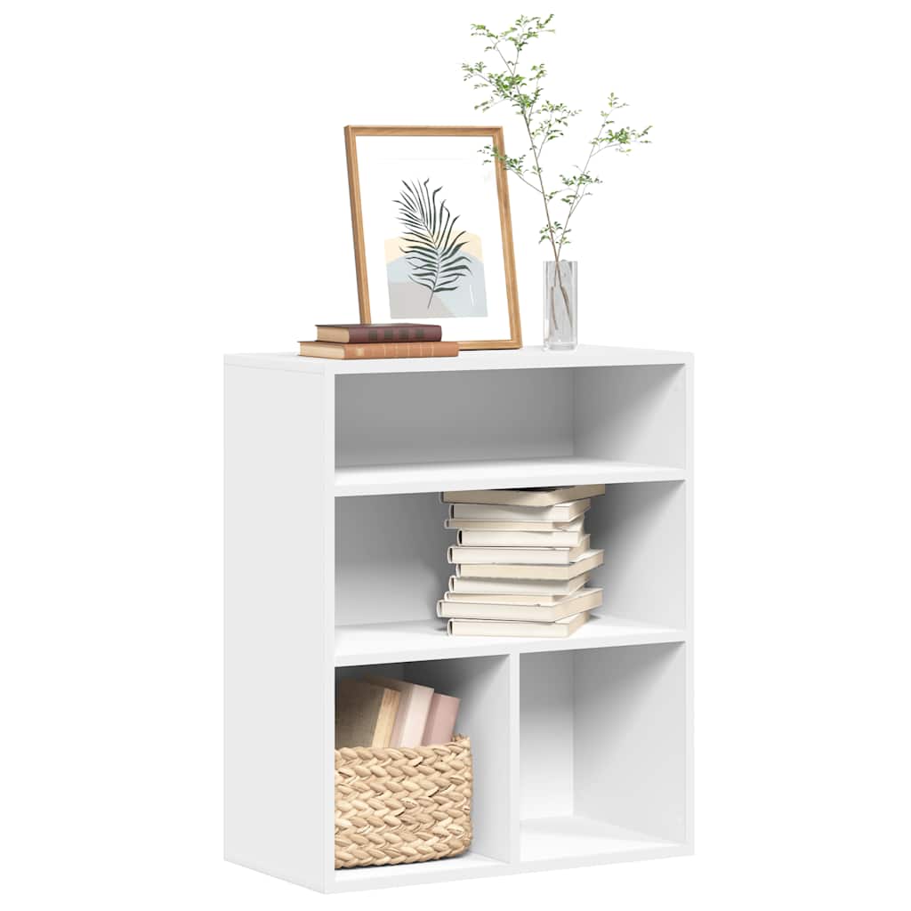 vidaXL Book Cabinet White 60x30x71.5 cm Engineered Wood 1