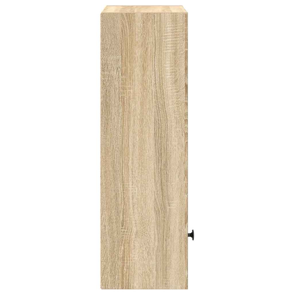 vidaXL Bookcase Sonoma Oak 31x24x77 cm Engineered Wood 6