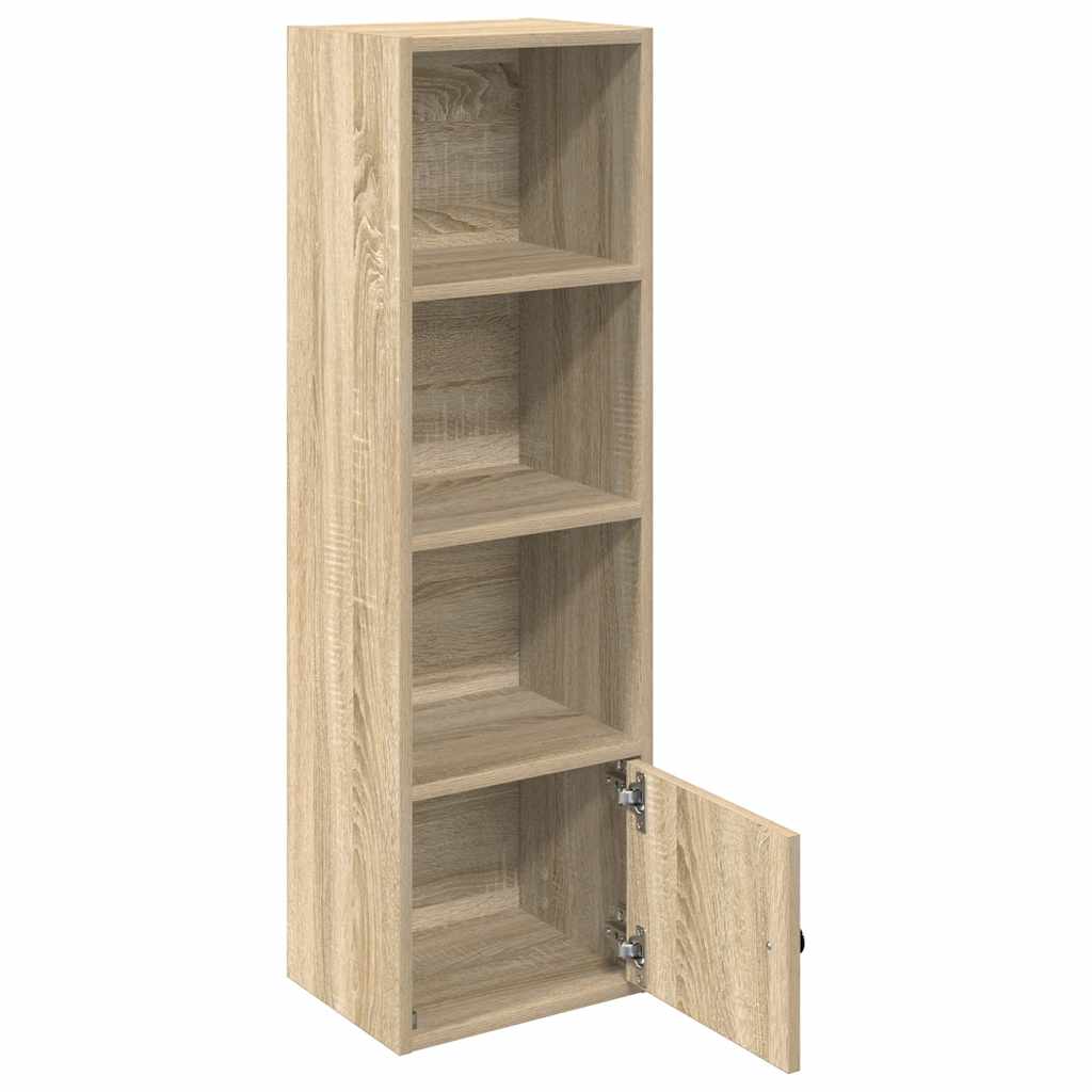 vidaXL Bookcase Sonoma Oak 31x24x102 cm Engineered Wood 4