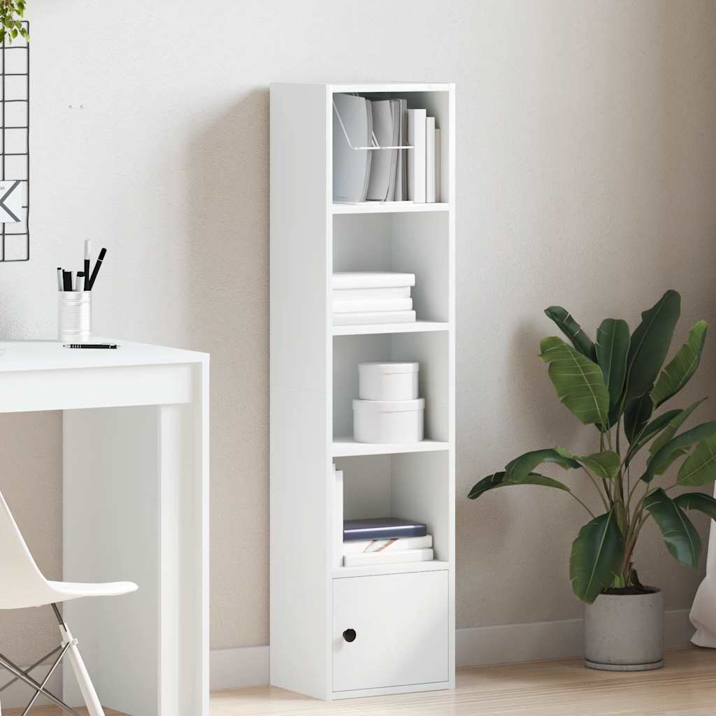 vidaXL Bookcase White 31x24x127 cm Engineered Wood 3