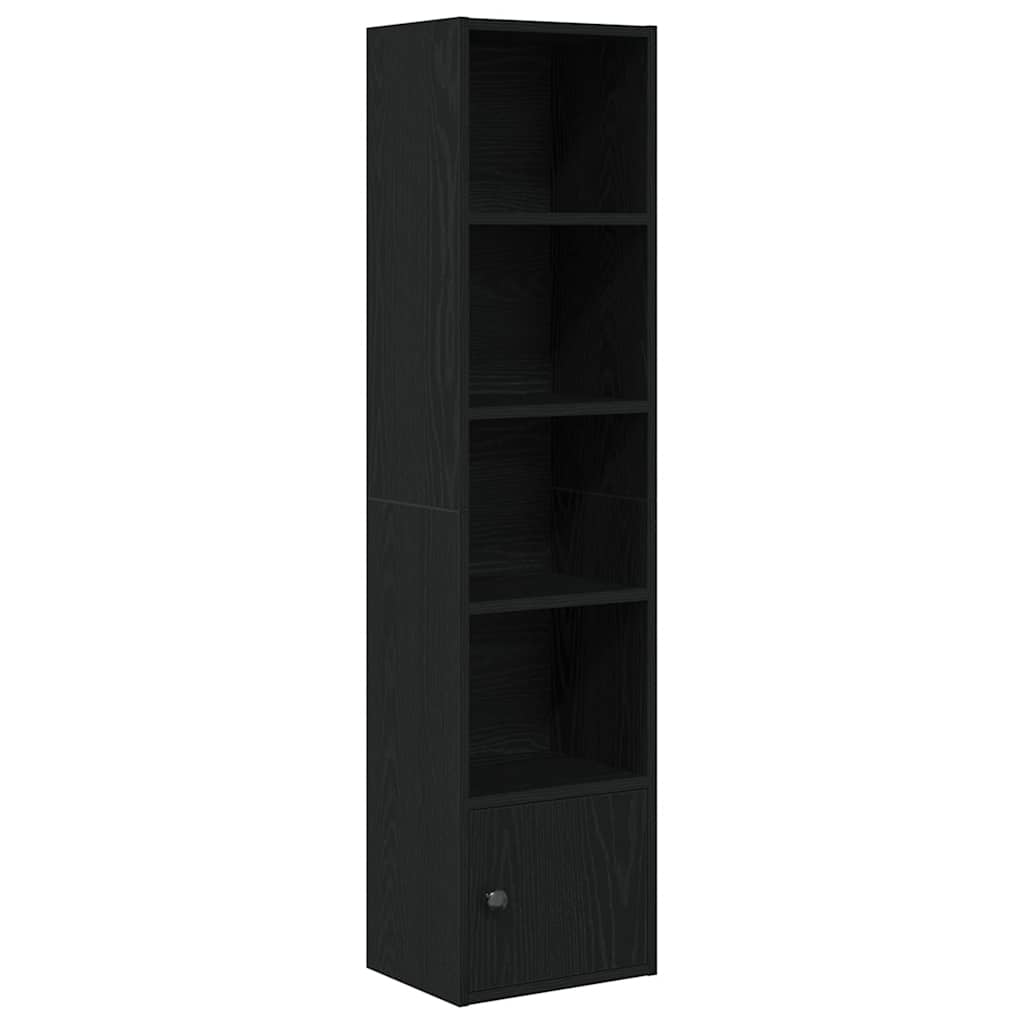 vidaXL Bookcase Black Oak 31x24x127 cm Engineered Wood 2