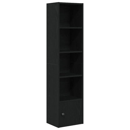 vidaXL Bookcase Black Oak 31x24x127 cm Engineered Wood 2