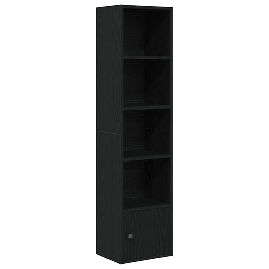 vidaXL Bookcase Black Oak 31x24x127 cm Engineered Wood 2