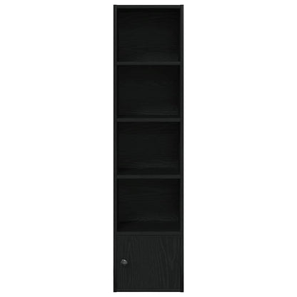 vidaXL Bookcase Black Oak 31x24x127 cm Engineered Wood 4