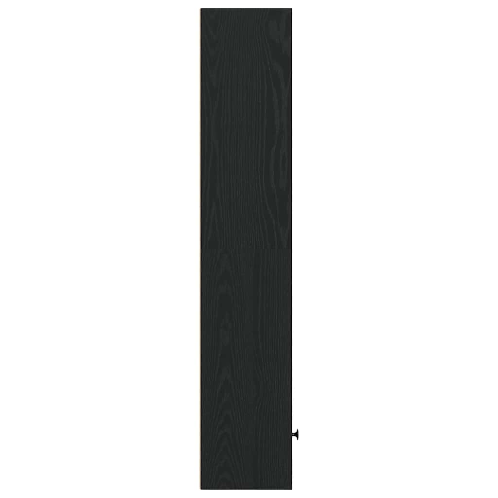 vidaXL Bookcase Black Oak 31x24x127 cm Engineered Wood 5