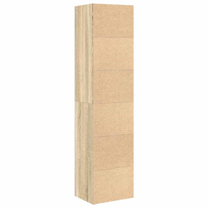 vidaXL Bookcase Sonoma Oak 31x24x127 cm Engineered Wood 6