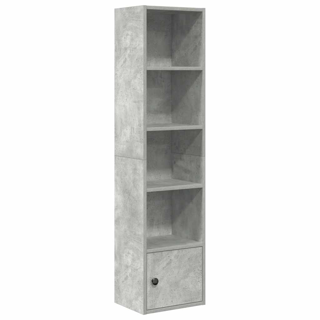 vidaXL Bookcase Concrete Grey 31x24x127 cm Engineered Wood 2