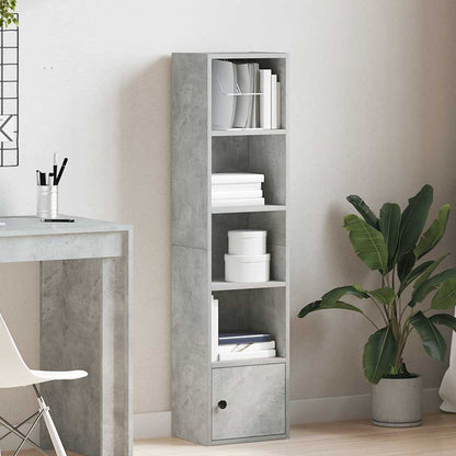 vidaXL Bookcase Concrete Grey 31x24x127 cm Engineered Wood 3