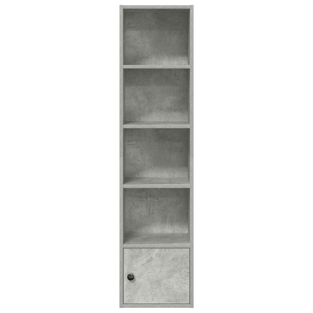 vidaXL Bookcase Concrete Grey 31x24x127 cm Engineered Wood 4
