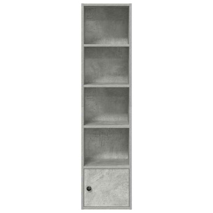 vidaXL Bookcase Concrete Grey 31x24x127 cm Engineered Wood 4