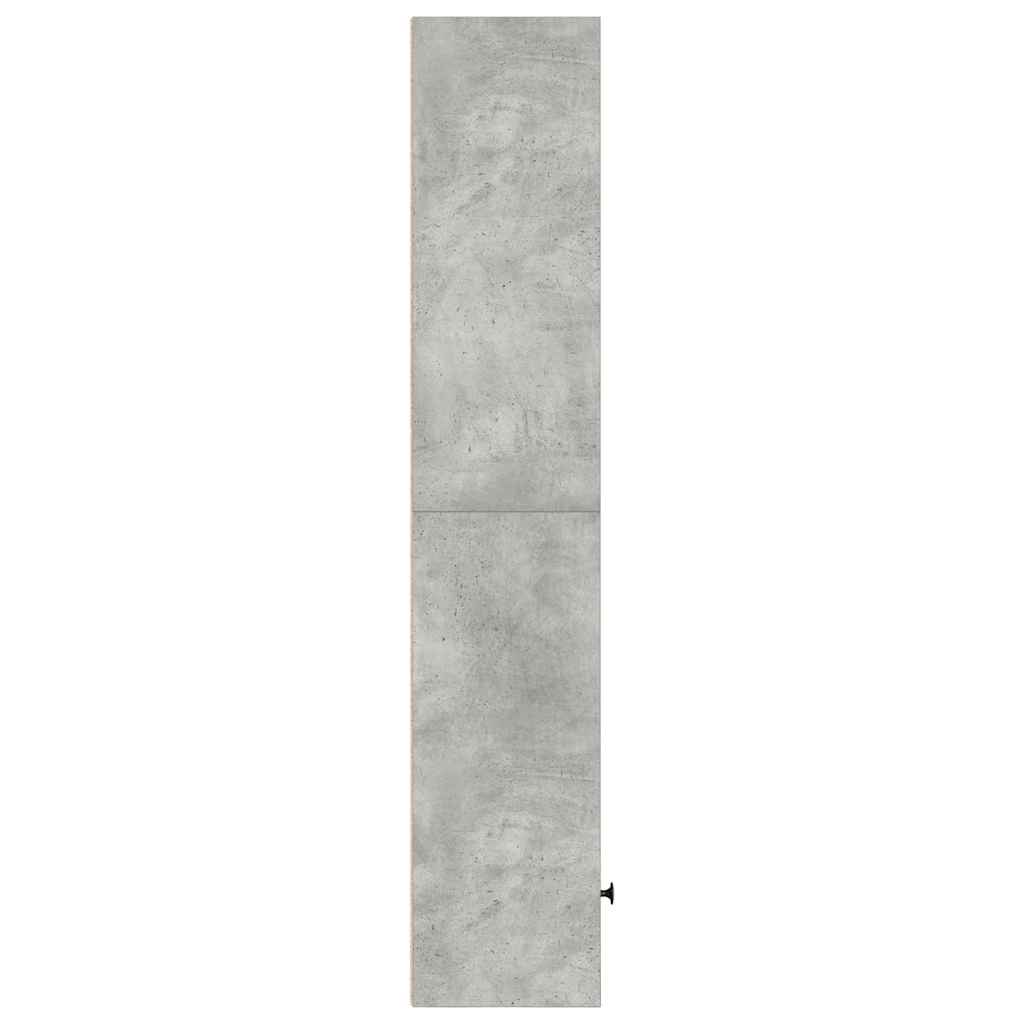 vidaXL Bookcase Concrete Grey 31x24x127 cm Engineered Wood 5