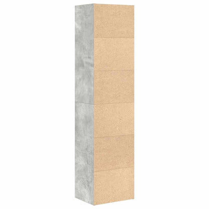 vidaXL Bookcase Concrete Grey 31x24x127 cm Engineered Wood 6