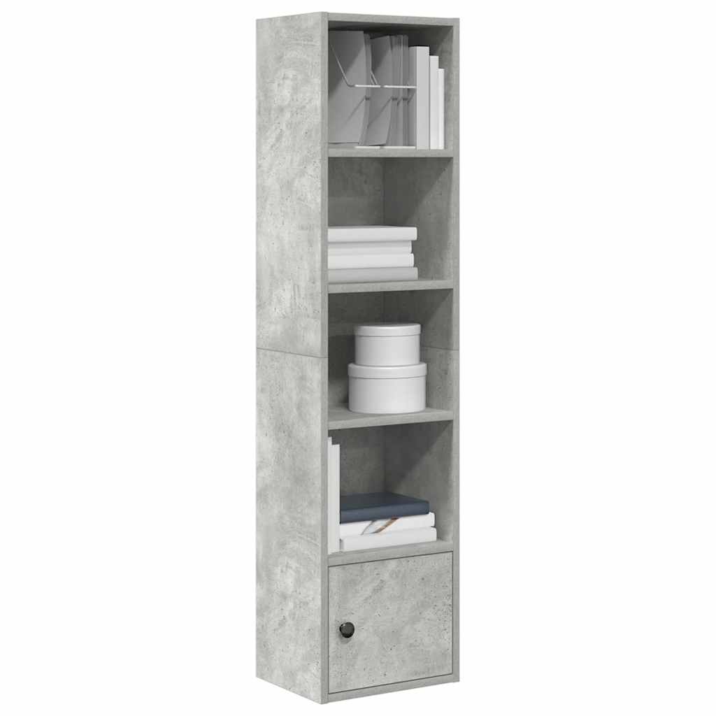 vidaXL Bookcase Concrete Grey 31x24x127 cm Engineered Wood 1