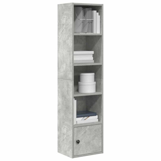 vidaXL Bookcase Concrete Grey 31x24x127 cm Engineered Wood 1