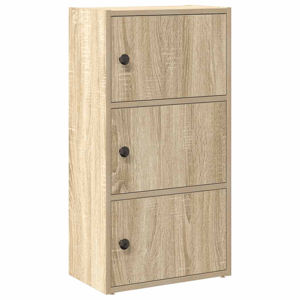 vidaXL Bookcase Sonoma Oak 40x24x77 cm Engineered Wood 2