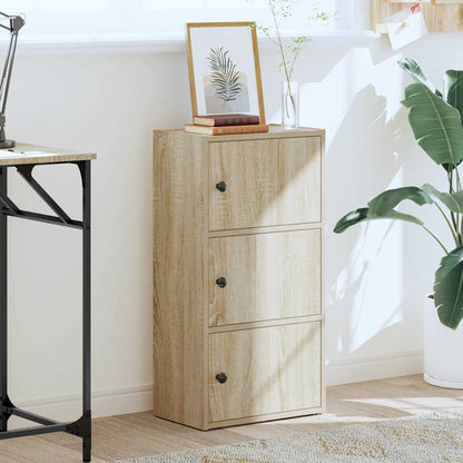 vidaXL Bookcase Sonoma Oak 40x24x77 cm Engineered Wood 3