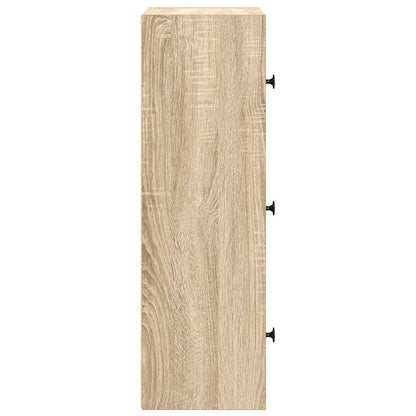 vidaXL Bookcase Sonoma Oak 40x24x77 cm Engineered Wood 6