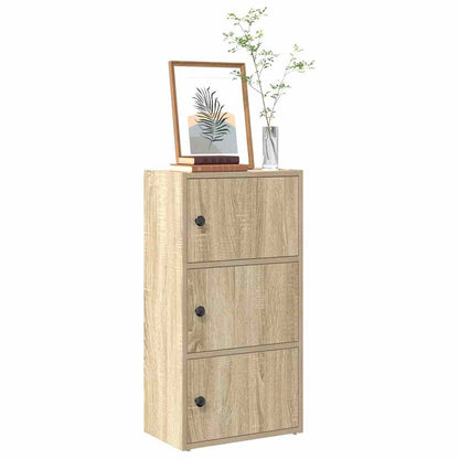 vidaXL Bookcase Sonoma Oak 40x24x77 cm Engineered Wood 1