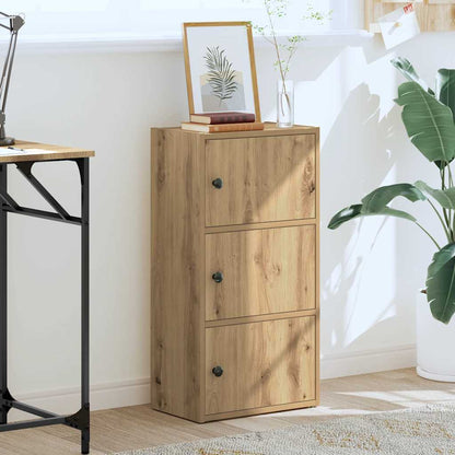 vidaXL Bookcase Artisan Oak 40x24x77 cm Engineered Wood 3