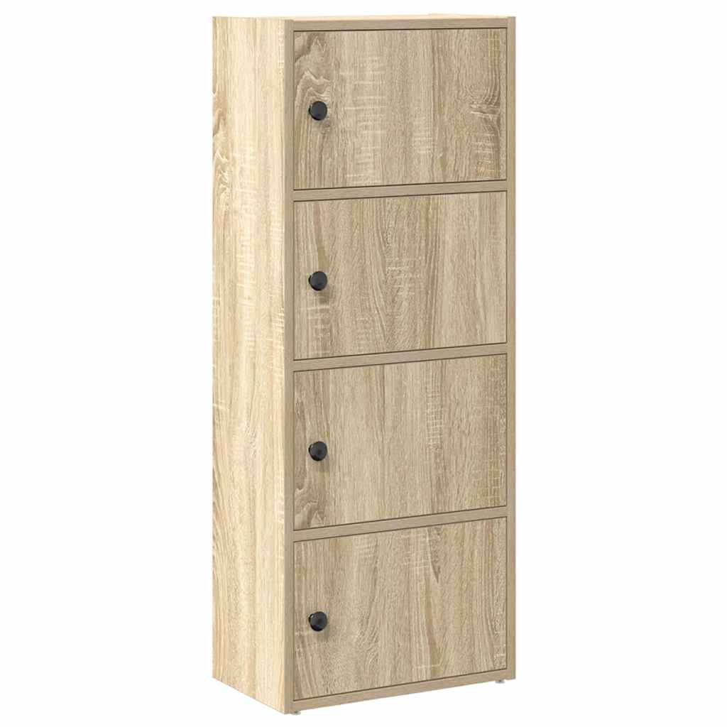 vidaXL Bookcase Sonoma Oak 40x24x102 cm Engineered Wood 2
