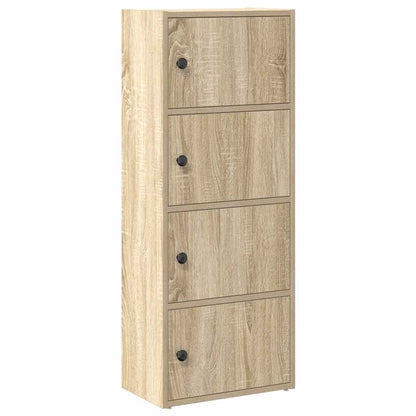 vidaXL Bookcase Sonoma Oak 40x24x102 cm Engineered Wood 2