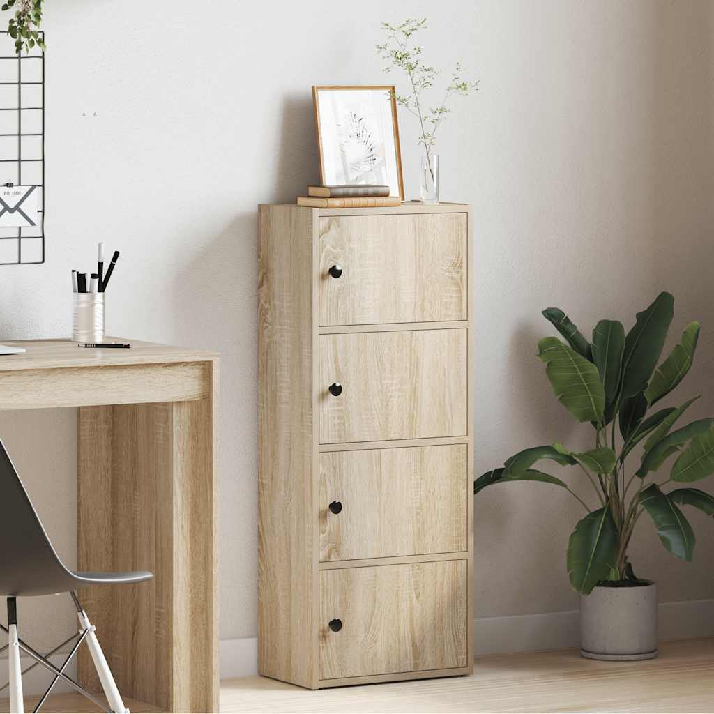 vidaXL Bookcase Sonoma Oak 40x24x102 cm Engineered Wood 3