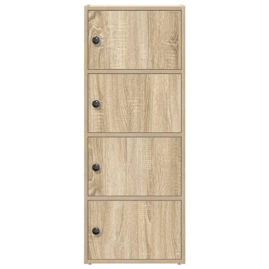 vidaXL Bookcase Sonoma Oak 40x24x102 cm Engineered Wood 4