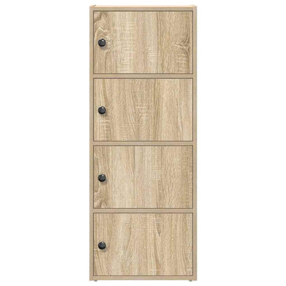 vidaXL Bookcase Sonoma Oak 40x24x102 cm Engineered Wood 4