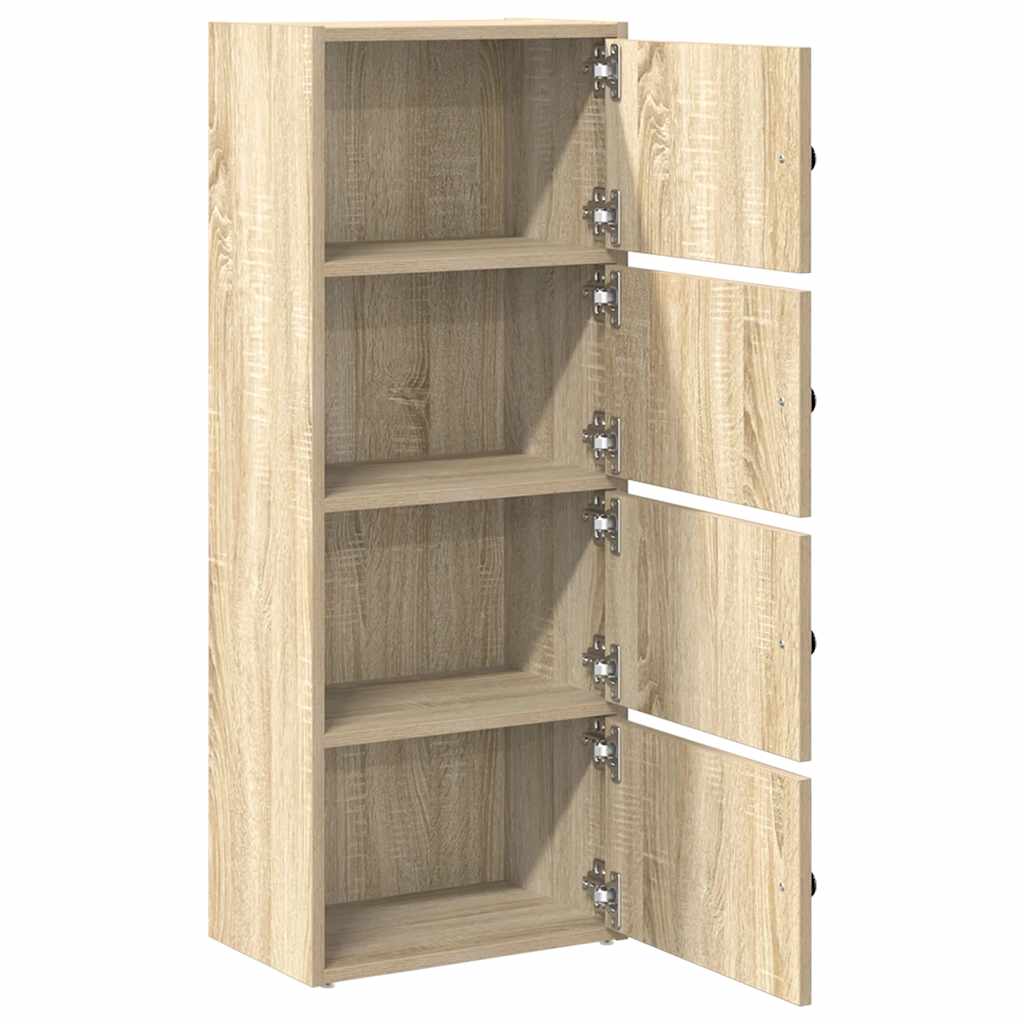 vidaXL Bookcase Sonoma Oak 40x24x102 cm Engineered Wood 5