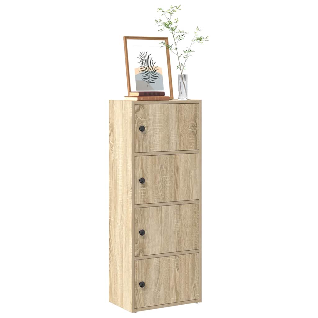vidaXL Bookcase Sonoma Oak 40x24x102 cm Engineered Wood 1