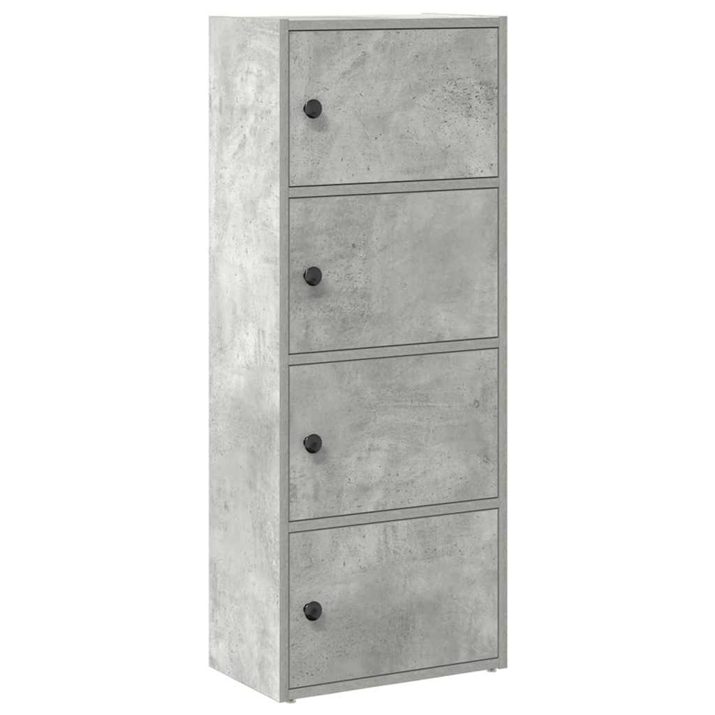 vidaXL Bookcase Concrete Grey 40x24x102 cm Engineered Wood 2