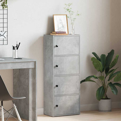 vidaXL Bookcase Concrete Grey 40x24x102 cm Engineered Wood 3