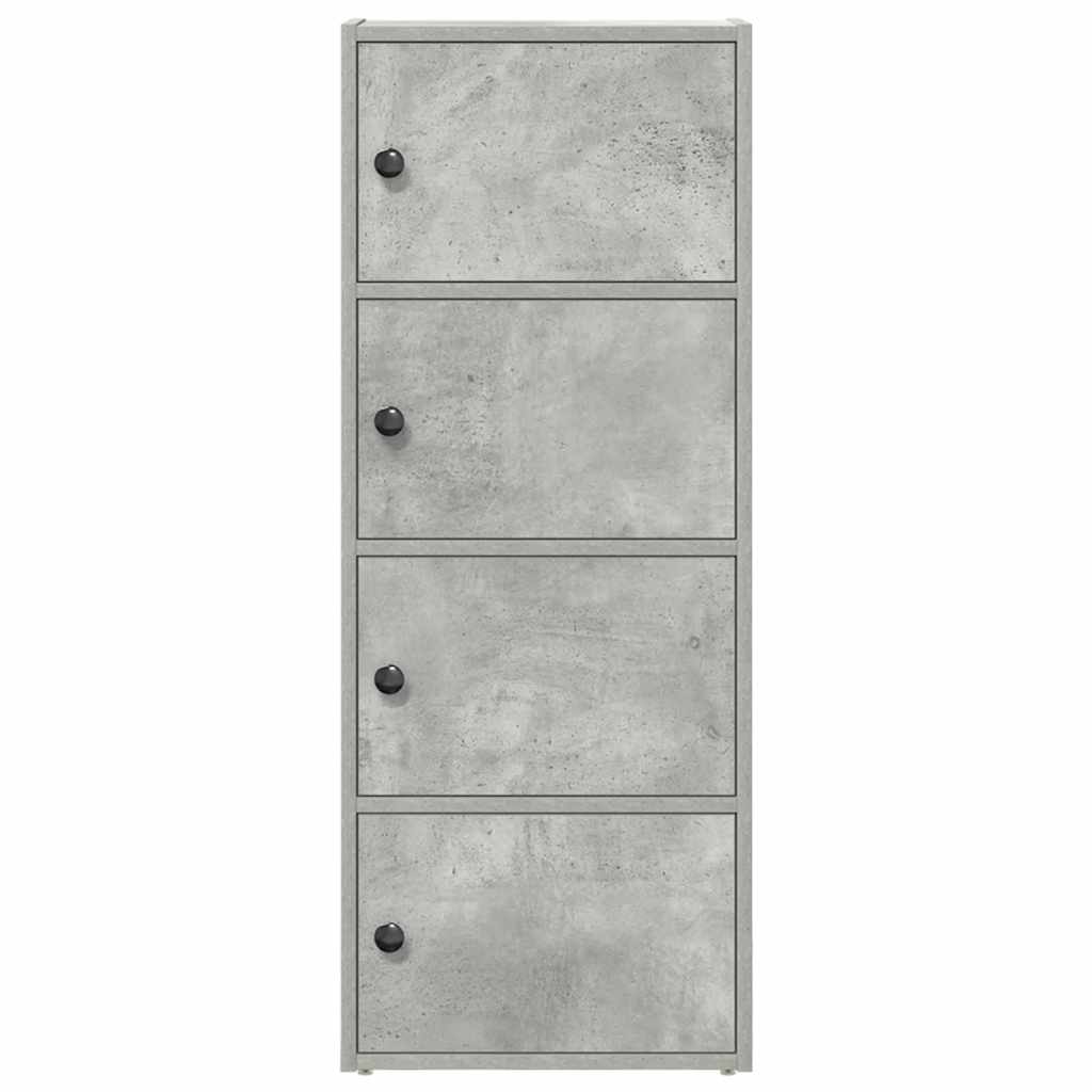 vidaXL Bookcase Concrete Grey 40x24x102 cm Engineered Wood 4