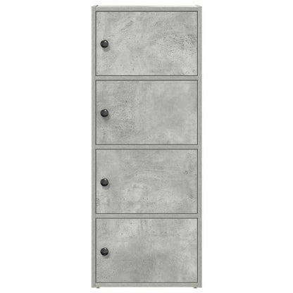 vidaXL Bookcase Concrete Grey 40x24x102 cm Engineered Wood 4