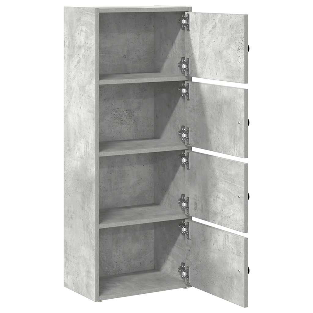 vidaXL Bookcase Concrete Grey 40x24x102 cm Engineered Wood 5