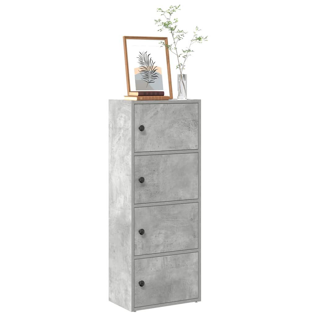 vidaXL Bookcase Concrete Grey 40x24x102 cm Engineered Wood 1