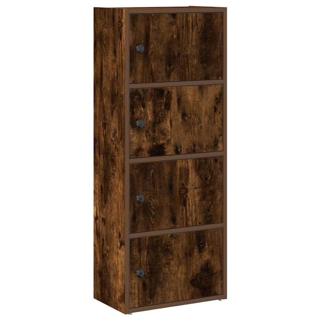 vidaXL Bookcase Smoked Oak 40x24x102 cm Engineered Wood 2