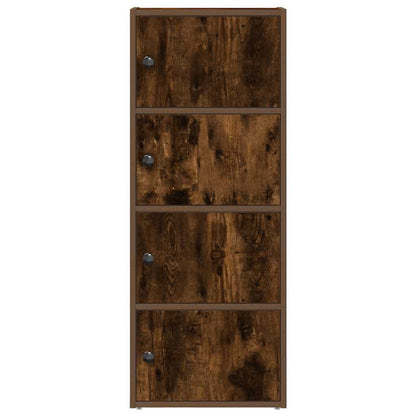 vidaXL Bookcase Smoked Oak 40x24x102 cm Engineered Wood 4