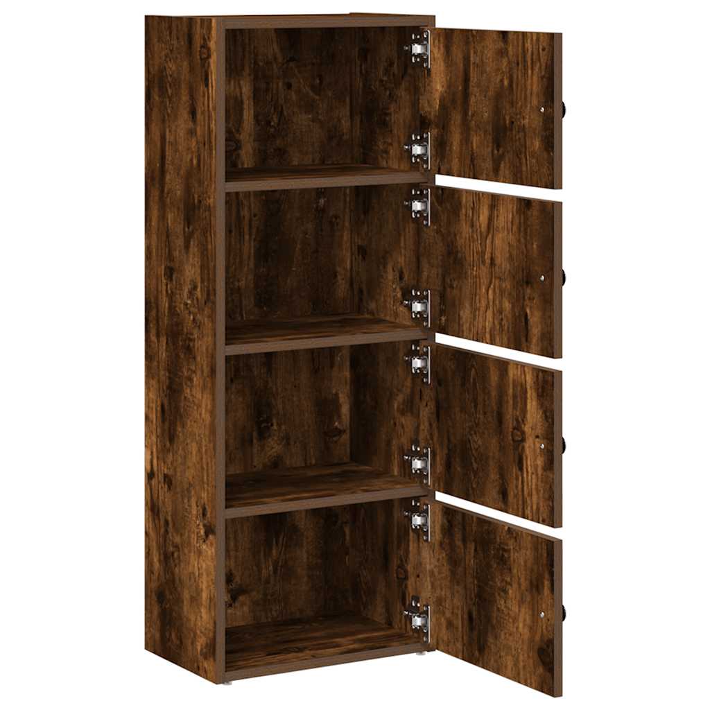 vidaXL Bookcase Smoked Oak 40x24x102 cm Engineered Wood 5