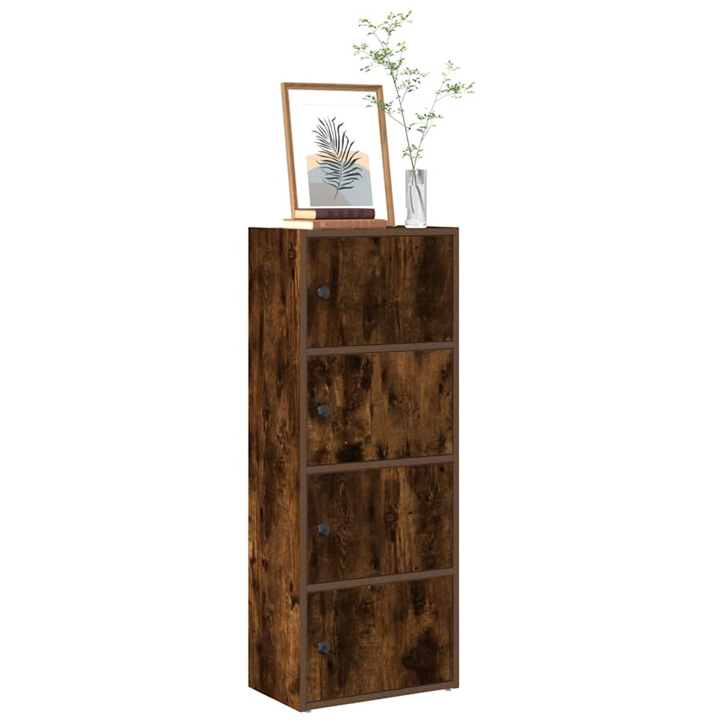 vidaXL Bookcase Smoked Oak 40x24x102 cm Engineered Wood 1