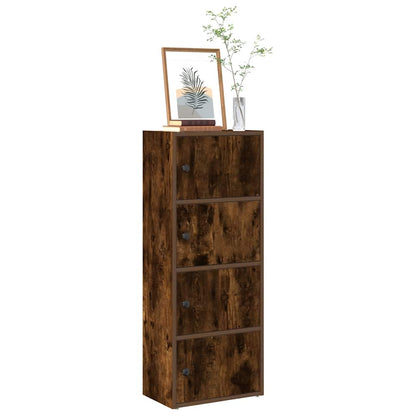 vidaXL Bookcase Smoked Oak 40x24x102 cm Engineered Wood 1